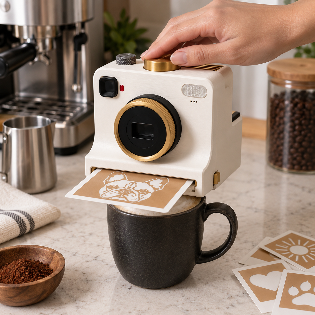 La CoffeePrint stampa uno stencil